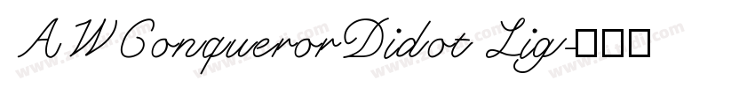 AWConquerorDidot Lig字体转换